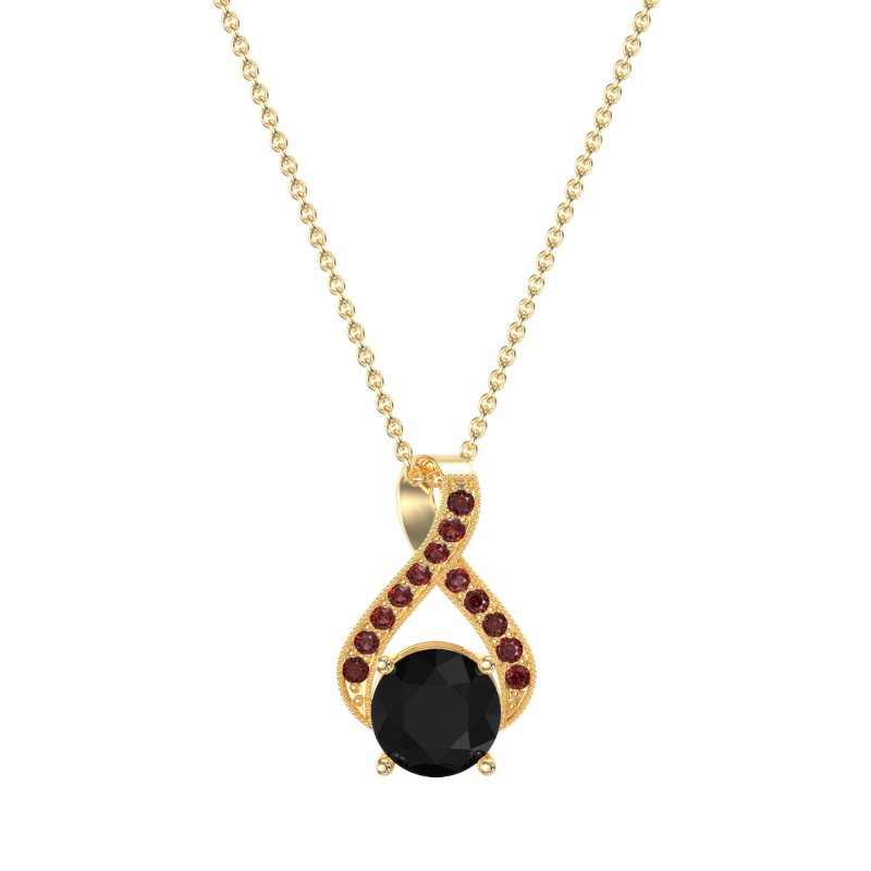 Infinity Halo Solitaire Necklace