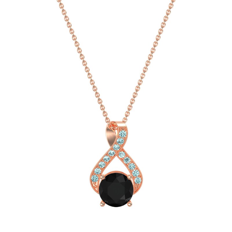 Infinity Halo Solitaire Necklace