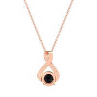Infinity Halo Solitaire Necklace