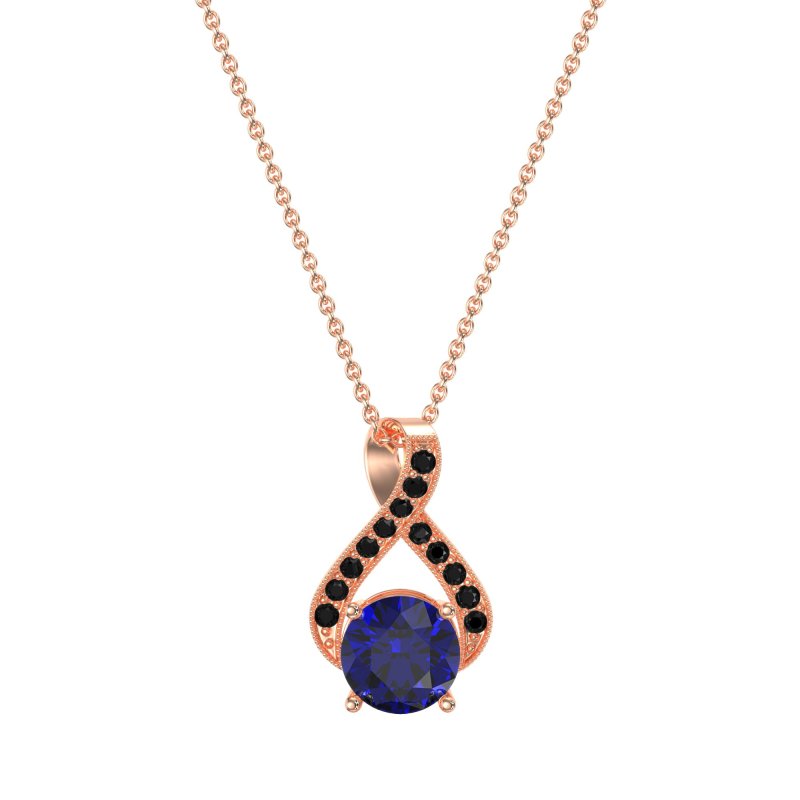 Infinity Halo Solitaire Necklace