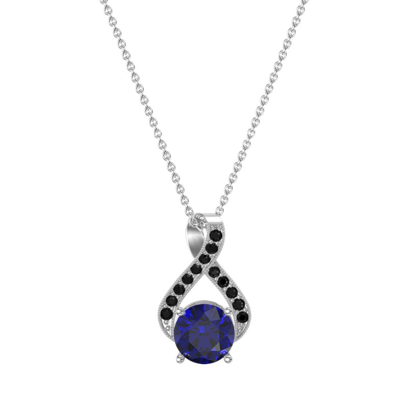 Infinity Halo Solitaire Necklace