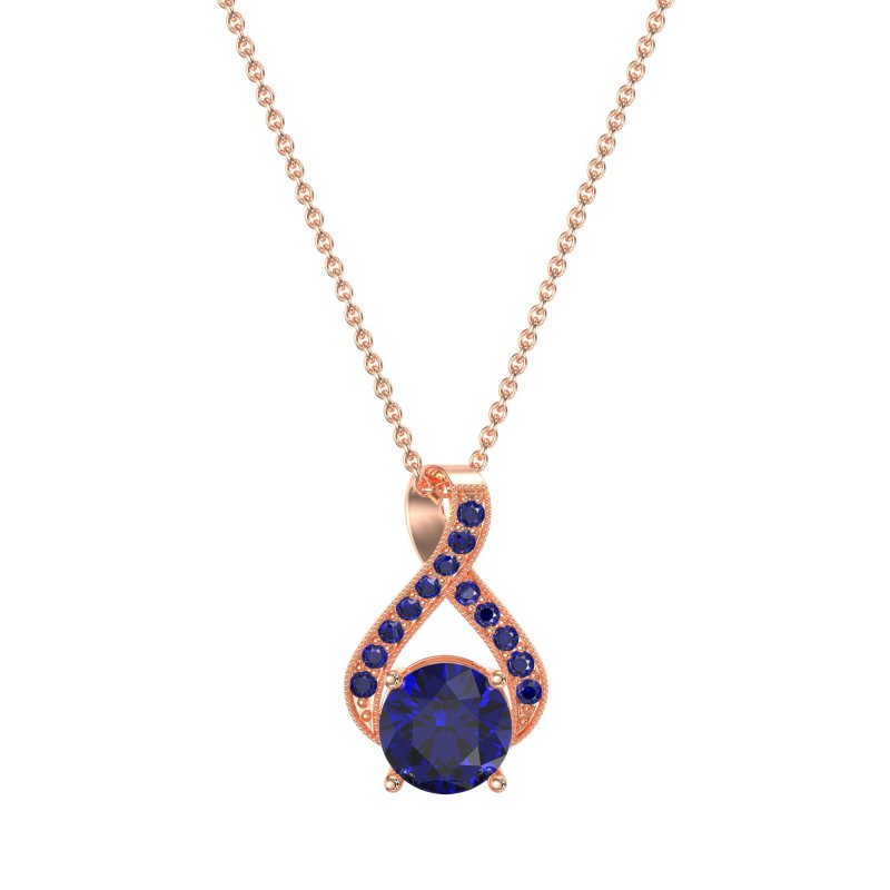 Infinity Halo Solitaire Necklace