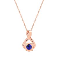 Infinity Halo Solitaire Necklace