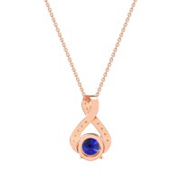 Infinity Halo Solitaire Necklace