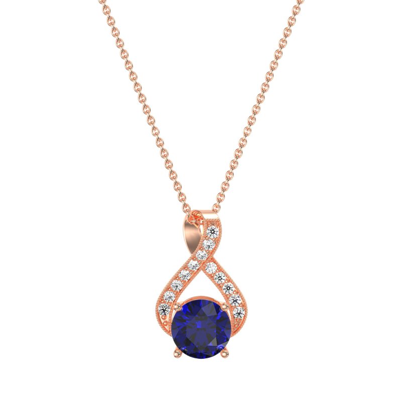 Infinity Halo Solitaire Necklace