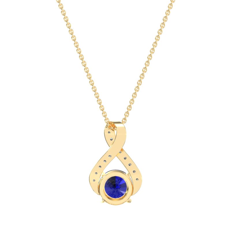 Infinity Halo Solitaire Necklace
