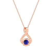 Infinity Halo Solitaire Necklace