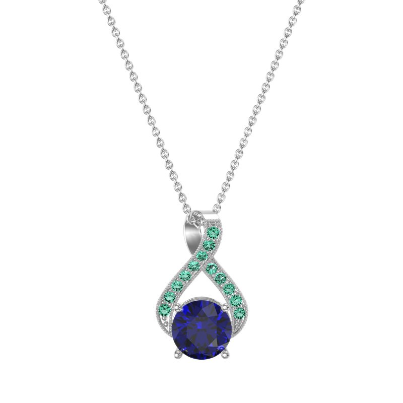 Infinity Halo Solitaire Necklace