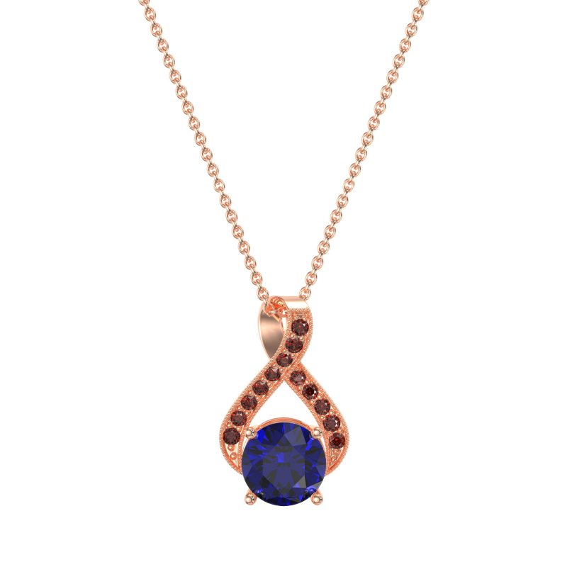 Infinity Halo Solitaire Necklace