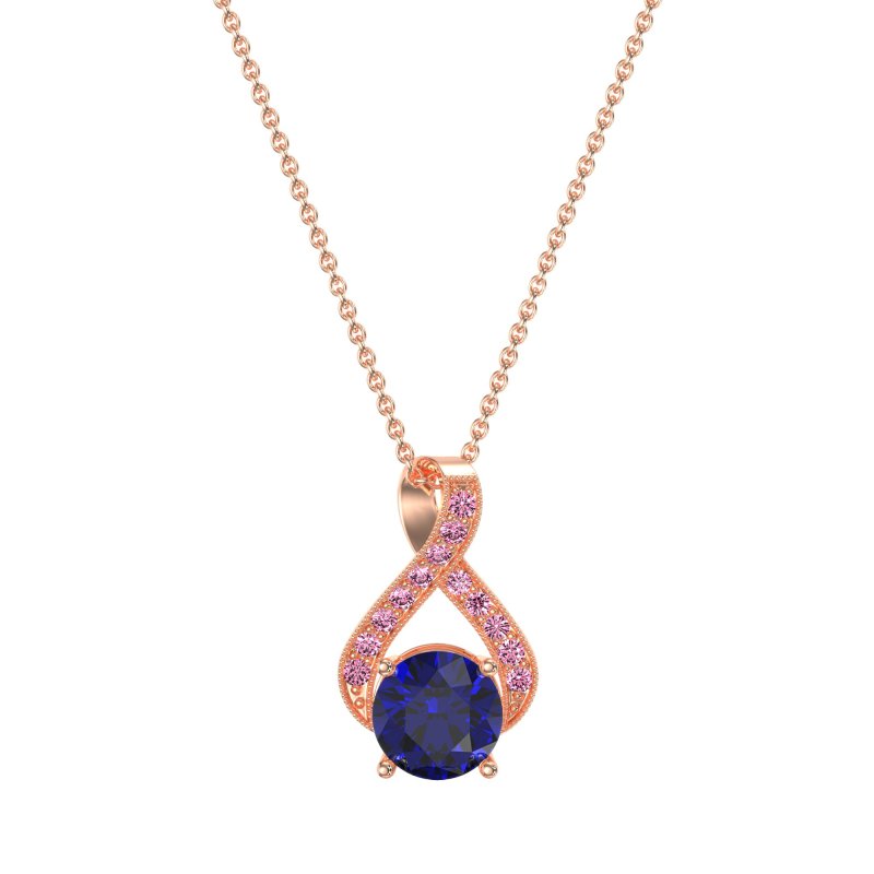 Infinity Halo Solitaire Necklace