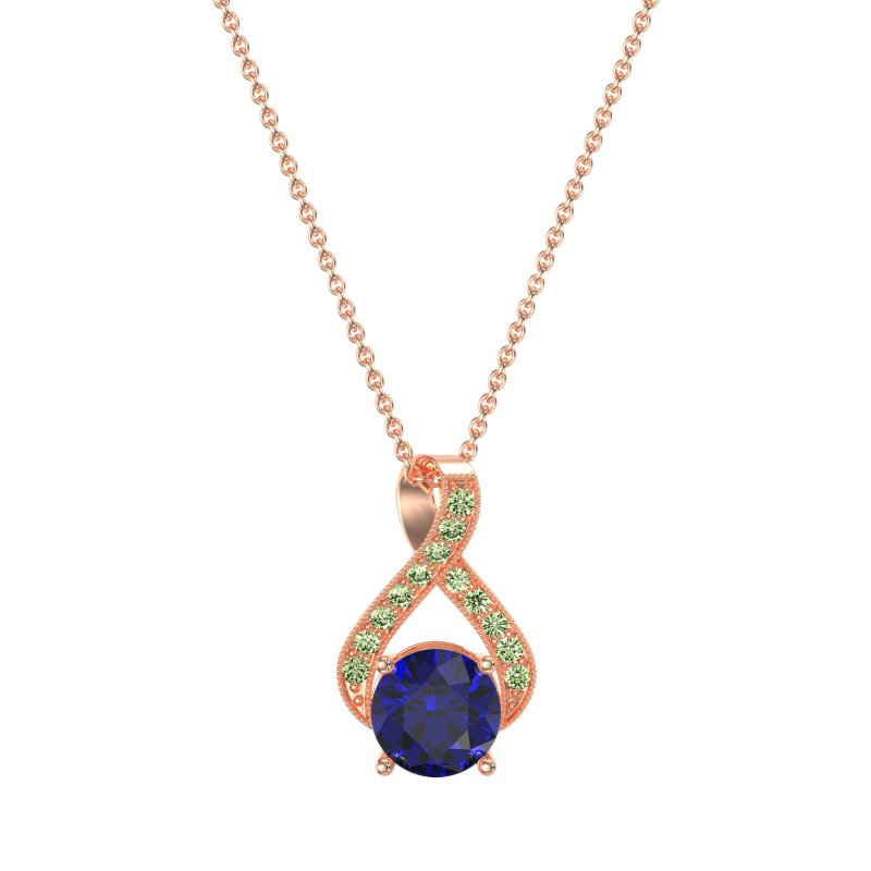 Infinity Halo Solitaire Necklace