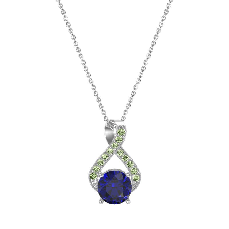 Infinity Halo Solitaire Necklace