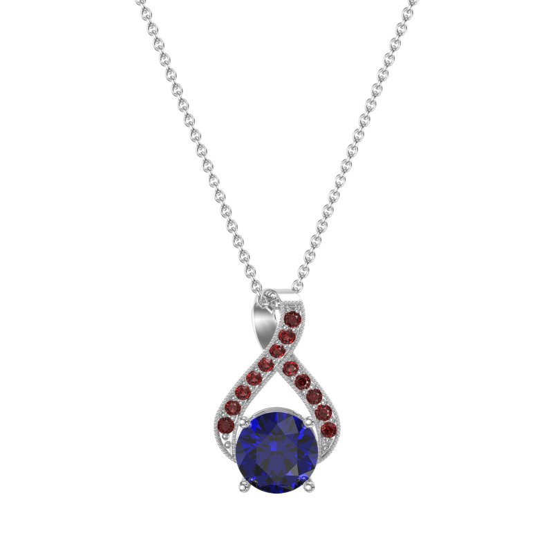 Infinity Halo Solitaire Necklace