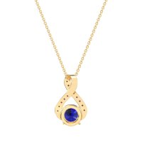 Infinity Halo Solitaire Necklace