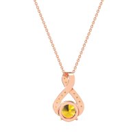 Infinity Halo Solitaire Necklace