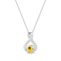 Infinity Halo Solitaire Necklace