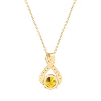 Infinity Halo Solitaire Necklace
