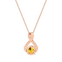 Infinity Halo Solitaire Necklace