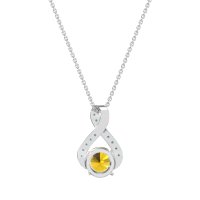Infinity Halo Solitaire Necklace