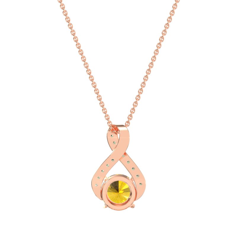 Infinity Halo Solitaire Necklace