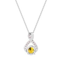 Infinity Halo Solitaire Necklace