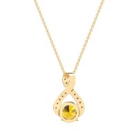 Infinity Halo Solitaire Necklace