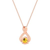 Infinity Halo Solitaire Necklace