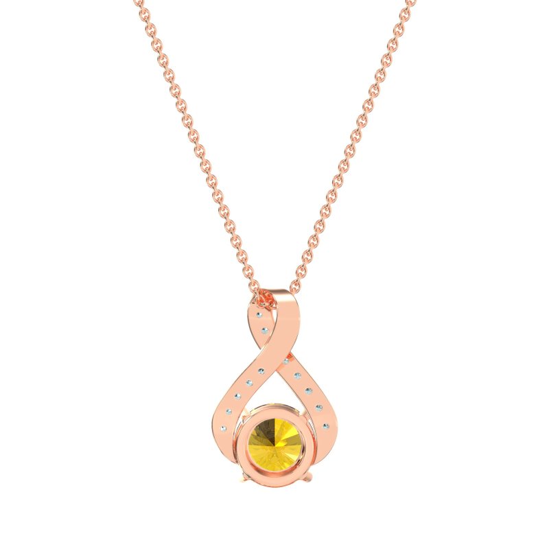 Infinity Halo Solitaire Necklace