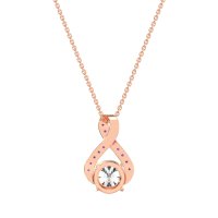Infinity Halo Solitaire Necklace