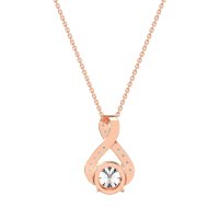 Infinity Halo Solitaire Necklace