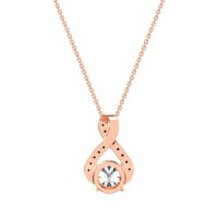 Infinity Halo Solitaire Necklace