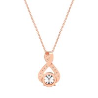 Infinity Halo Solitaire Necklace