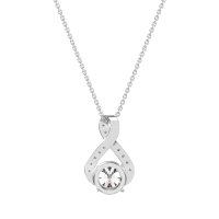 Infinity Halo Solitaire Necklace