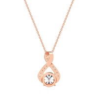Infinity Halo Solitaire Necklace