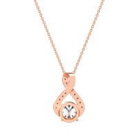 Infinity Halo Solitaire Necklace