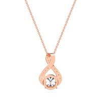 Infinity Halo Solitaire Necklace