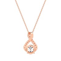 Infinity Halo Solitaire Necklace