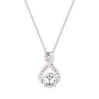 Infinity Halo Solitaire Necklace