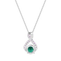 Infinity Halo Solitaire Necklace
