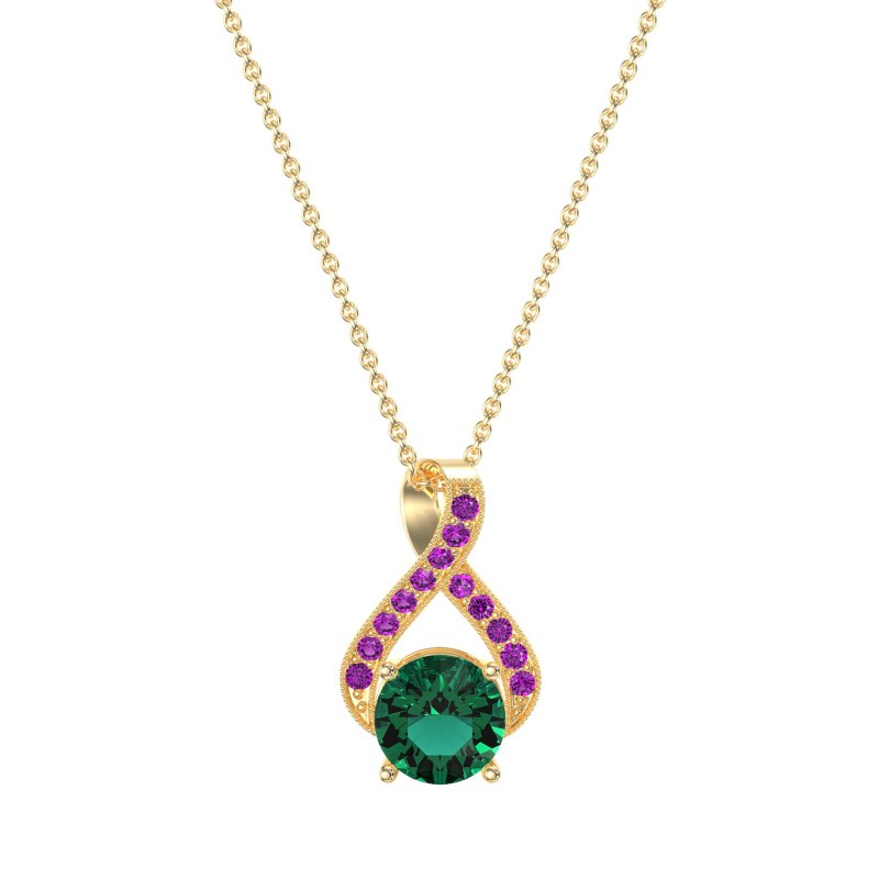 Infinity Halo Solitaire Necklace
