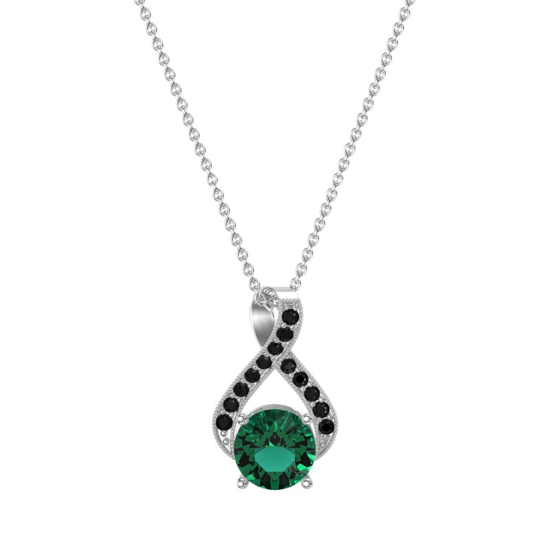 Infinity Halo Solitaire Necklace