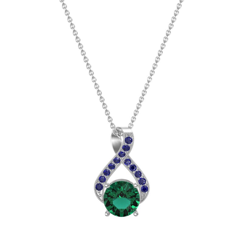 Infinity Halo Solitaire Necklace