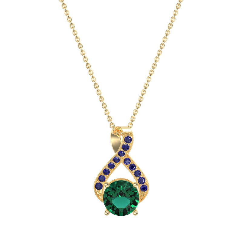 Infinity Halo Solitaire Necklace