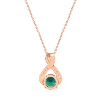 Infinity Halo Solitaire Necklace