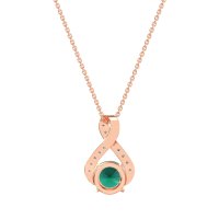 Infinity Halo Solitaire Necklace