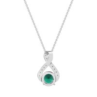 Infinity Halo Solitaire Necklace