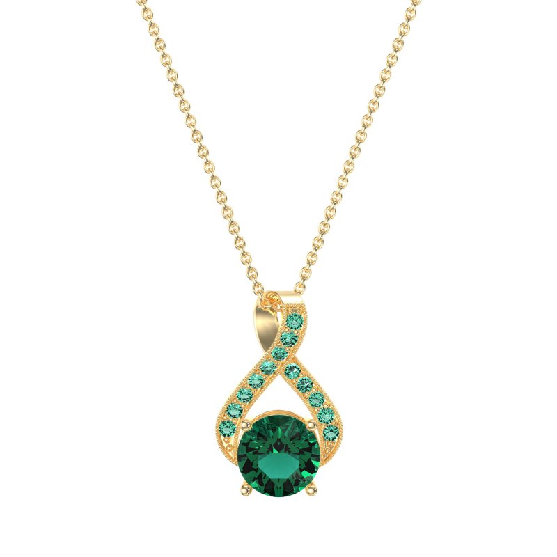 Infinity Halo Solitaire Necklace