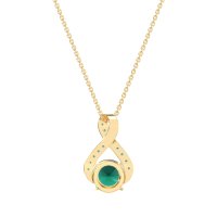 Infinity Halo Solitaire Necklace