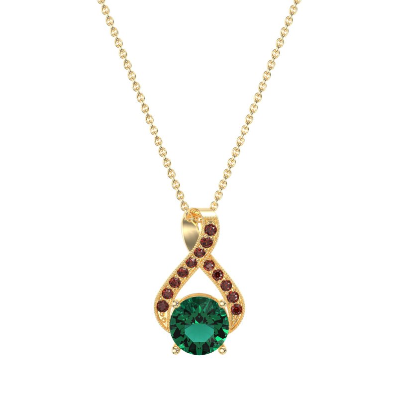 Infinity Halo Solitaire Necklace