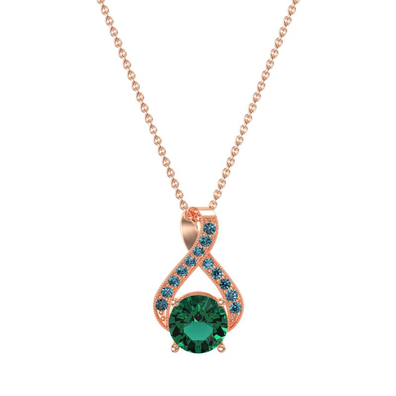 Infinity Halo Solitaire Necklace